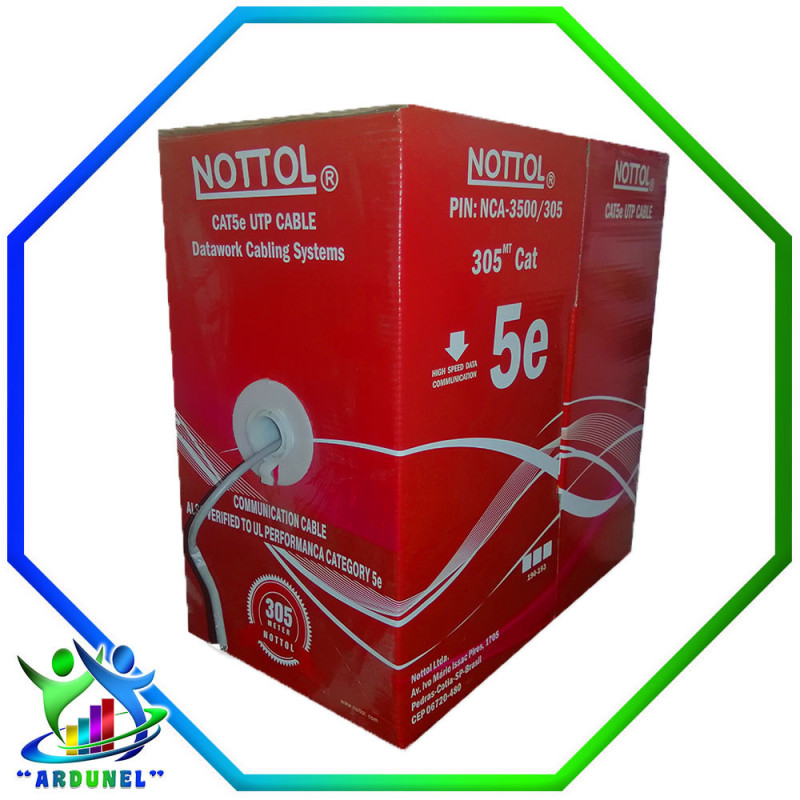 CABLE UTP CAT-5E NOTTOL 305MTS CABLE UTP CAT-5E NOTTOL 305MTS