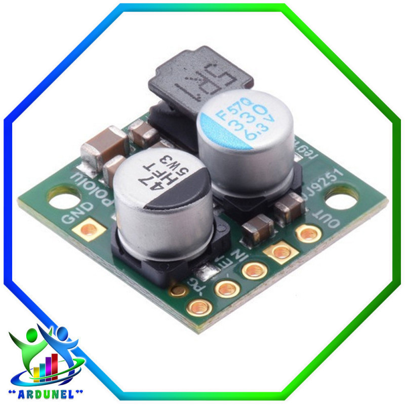 REGULADOR DE VOLTAJE REDUCTOR 5V-2.5A D24V22F5 (POLOLU) REGULADOR DE VOLTAJE REDUCTOR 5V-2.5A D24V22F5 (POLOLU)