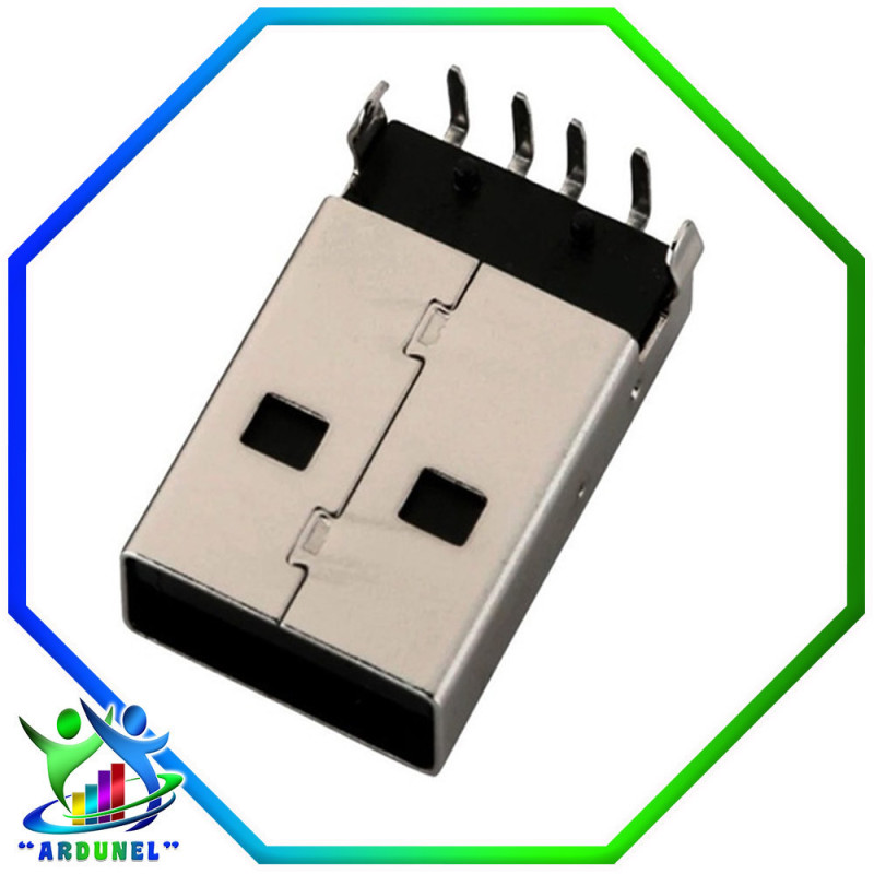 CONECTOR USB A MACHO PARA SOLDAR USB-111 CONECTOR USB A MACHO PARA SOLDAR USB-111