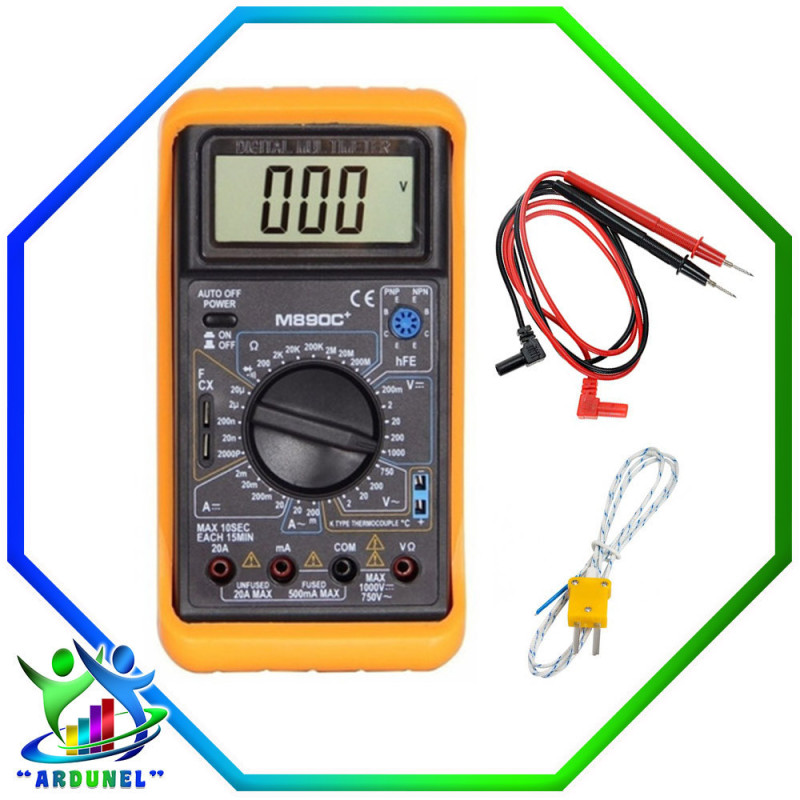 MULTIMETRO DIGITAL M890C+ MEDIDOR DE TEMPERATURA (ROWLAND) MULTIMETRO DIGITAL M890C+ MEDIDOR DE TEMPERATURA (ROWLAND)