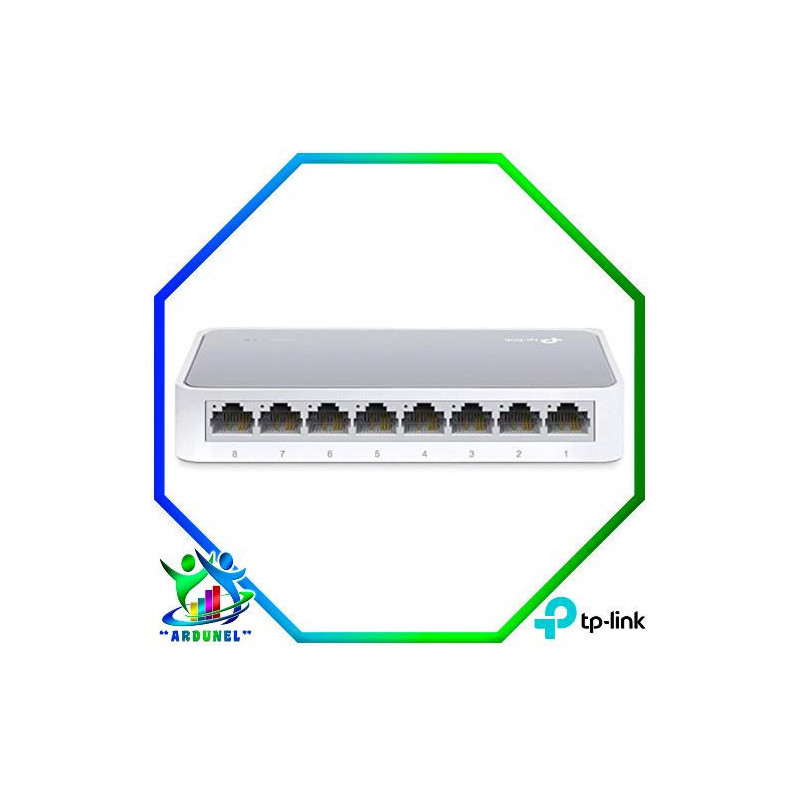 SWITCH DE 8 PUERTOS 10/100MBPS PLASTICO