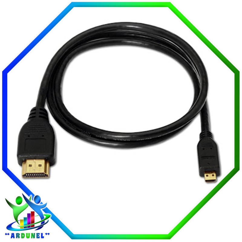 CABLE HDMI A MICRO HDMI 1.4V NEGRO 1,8MTS CABLE HDMI A MICRO HDMI 1.4V NEGRO 1,8MTS