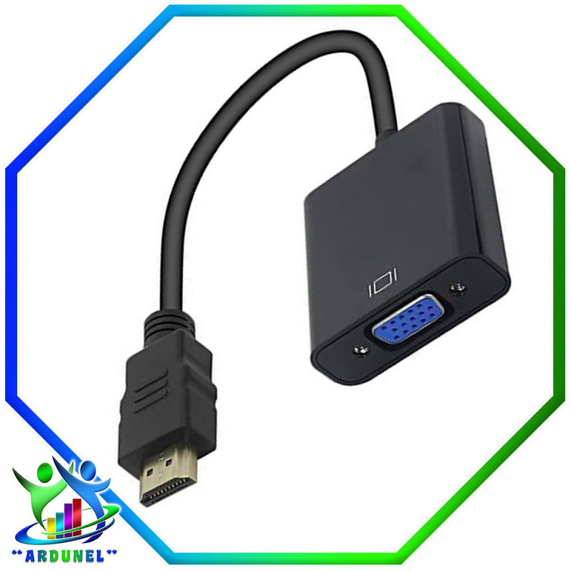 CONVERTIDOR HDMI A VGA NEGRO CONVERTIDOR HDMI A VGA NEGRO