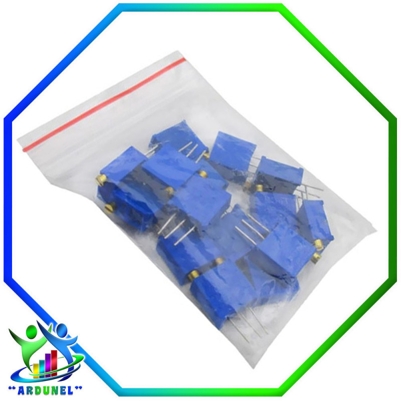 KIT DE POTENCIOMETRO MULTIVUELTAS 15 VALORES KIT DE POTENCIOMETRO MULTIVUELTAS 15 VALORES