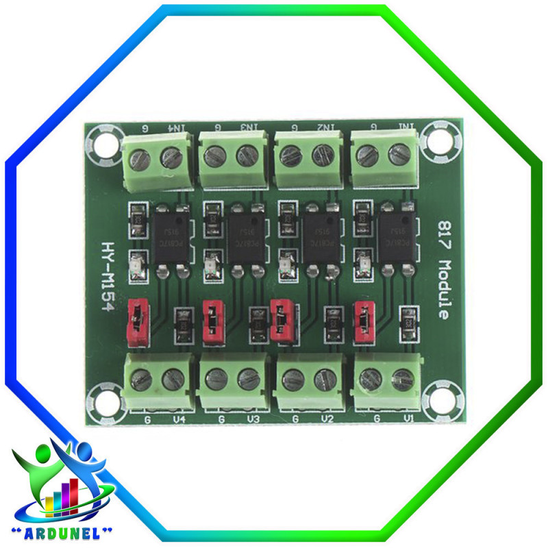 MODULO OPTOACOPLADOR PC817 DE 4 CANALES MODULO OPTOACOPLADOR PC817 DE 4 CANALES