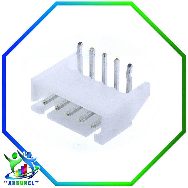 CONECTOR JST XH 5 PIN EN L MACHO 2.54MM CONECTOR JST XH 5 PIN EN L MACHO 2.54MM