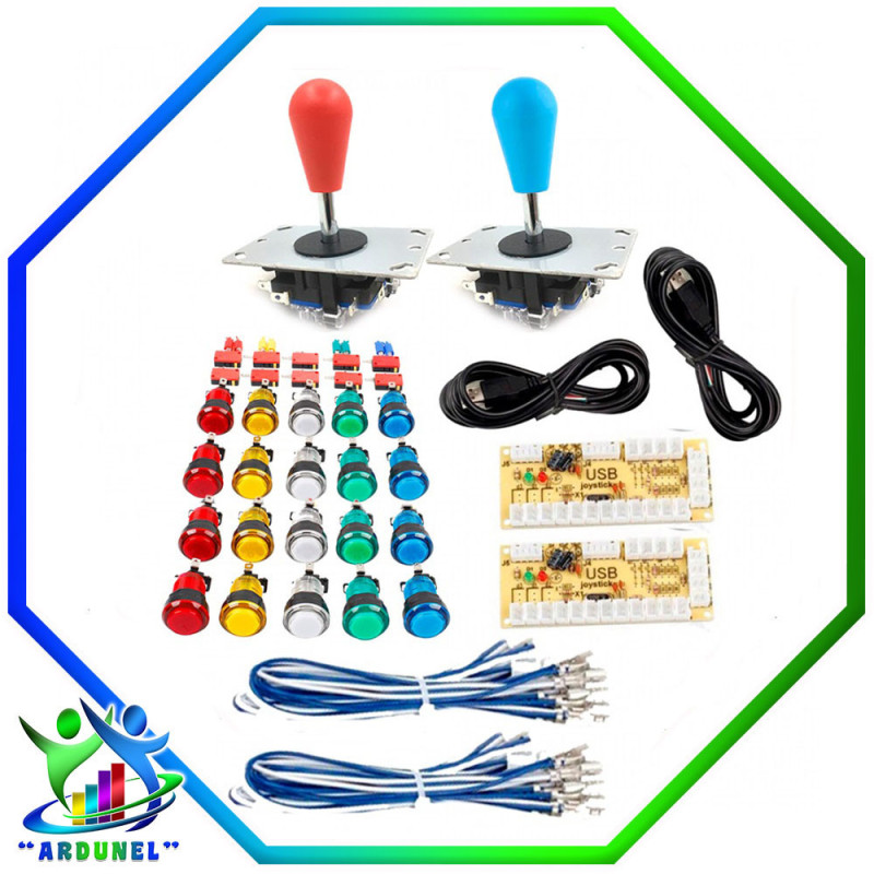 KIT ARCADE JOYSTICK ZERO DELAY 2 PLAYER KIT ARCADE JOYSTICK ZERO DELAY 2 PLAYER