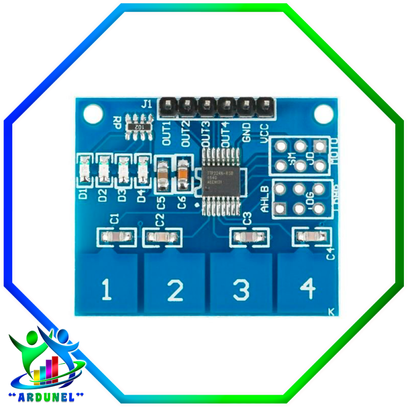 INTERRUPTOR DIGITAL TTP224 DE 4 CANALES INTERRUPTOR DIGITAL TTP224 DE 4 CANALES
