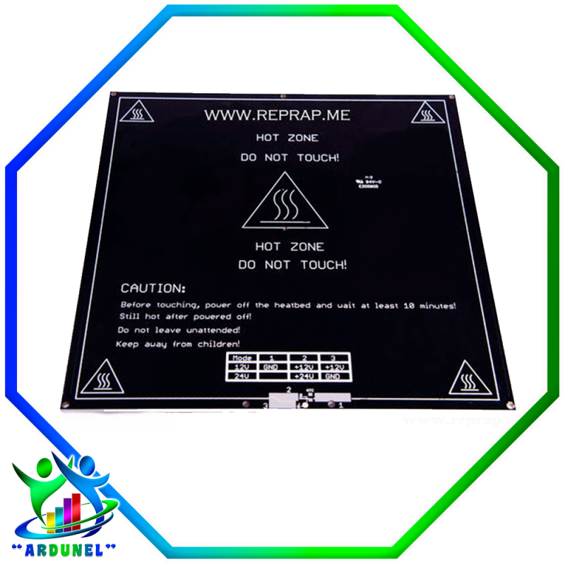 CAMA CALIENTE DE ALUMINIO HOT Pl MK2A 300 * 300 * 3,0 mm CAMA CALIENTE DE ALUMINIO HOT Pl MK2A 300 * 300 * 3,0 mm