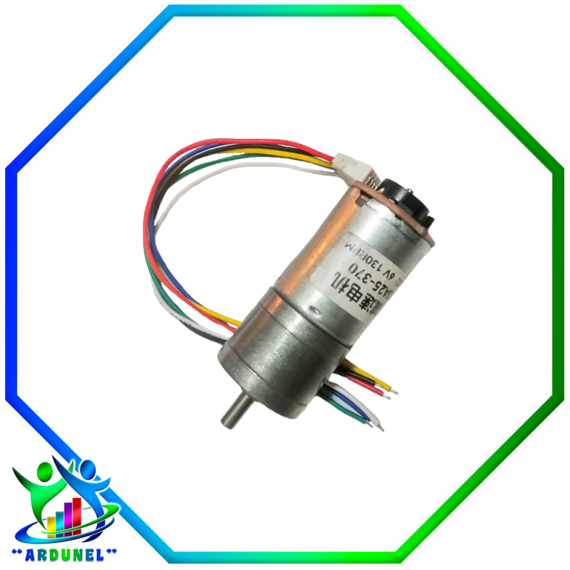 MOTOR REDUCTOR DE ENGRANAJES CON CODIFICADOR 25GA-370 6V 130RPM CC MOTOR REDUCTOR DE ENGRANAJES CON CODIFICADOR 25GA-370 6V 130RPM CC