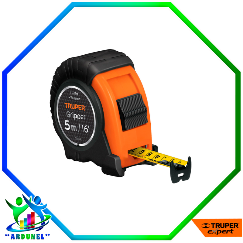 FLEXÓMETRO CONTRA IMPACTO DE 5 MTS ANCHO 3/4 GANCHO DOBLE MED FLEXÓMETRO CONTRA IMPACTO DE 5 MTS ANCHO 3/4 GANCHO DOBLE MED