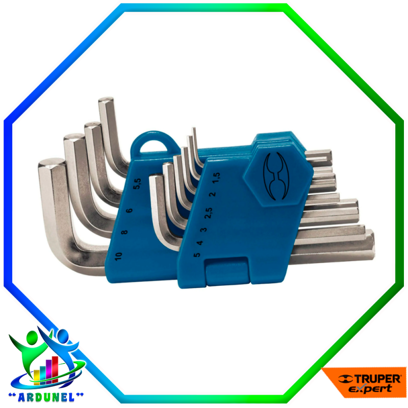 JUEGO DE LLAVES ALLEN DE 10 PIEZAS MILIMETRICAS CROMO DE VANADIO ESTUCHE PLASTICO JUEGO DE LLAVES ALLEN DE 10 PIEZAS MILIMETRICAS CROMO DE VANADIO ESTUCHE PLASTICO