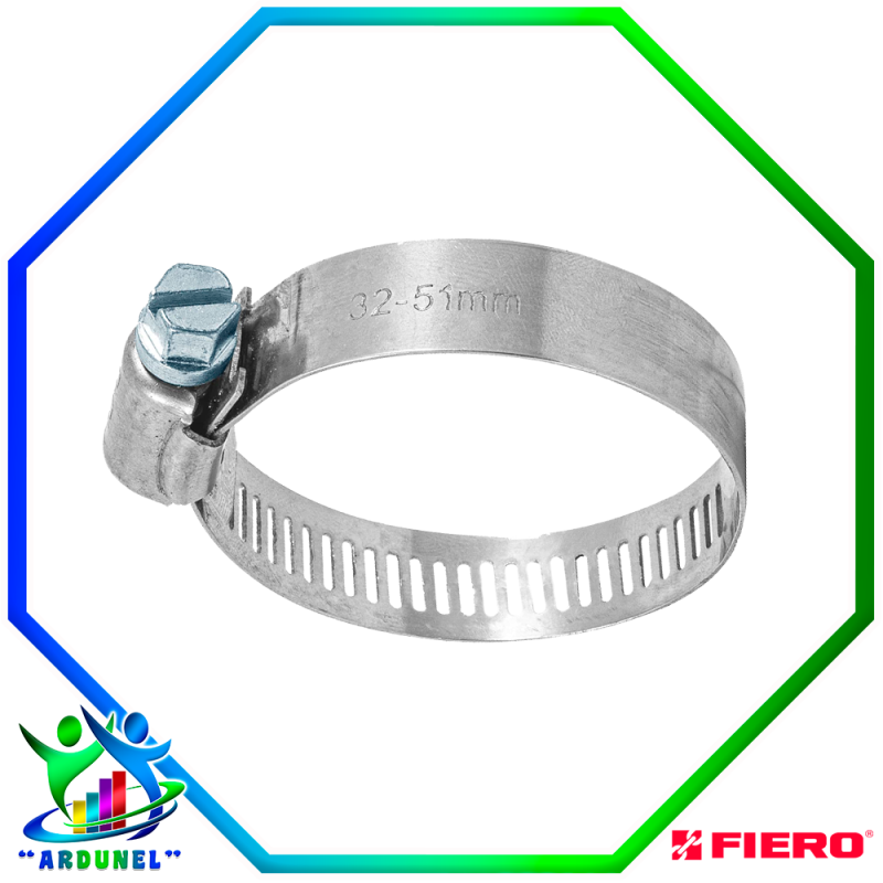 ABRAZADERA INOXIDABLE DE 1-1/4" (32MM) A 2" (50MM) REFORZADA USO GENERAL ABRAZADERA INOXIDABLE DE 1-1/4" (32MM) A 2" (50MM) REFORZADA USO GENERAL