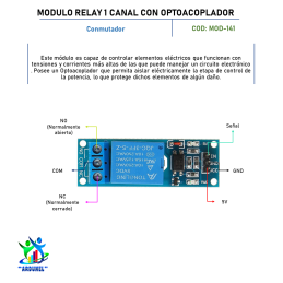 MODULO RELAY 1 CANAL CON OPTOACOPLADOR