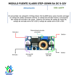 MODULO XL4005 REGULADOR AJUSTABLE STEP-DOWN 5A DC 5-32V