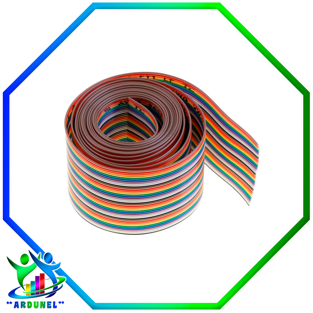 CABLE DUPONT 40 PINES 2.54MM COBRE PURO 24AWG (X METRO)