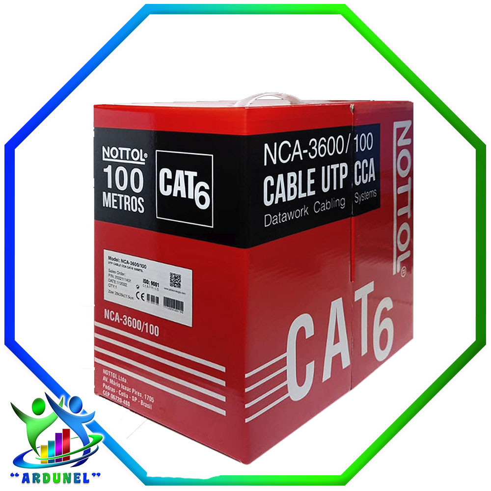 CABLE UTP CAT-6 NOTTOL 100MTS CABLE UTP CAT-6 NOTTOL 100MTS
