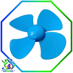 HELICE DE  CUATRO CUCHILLAS 100MM (CELESTE)