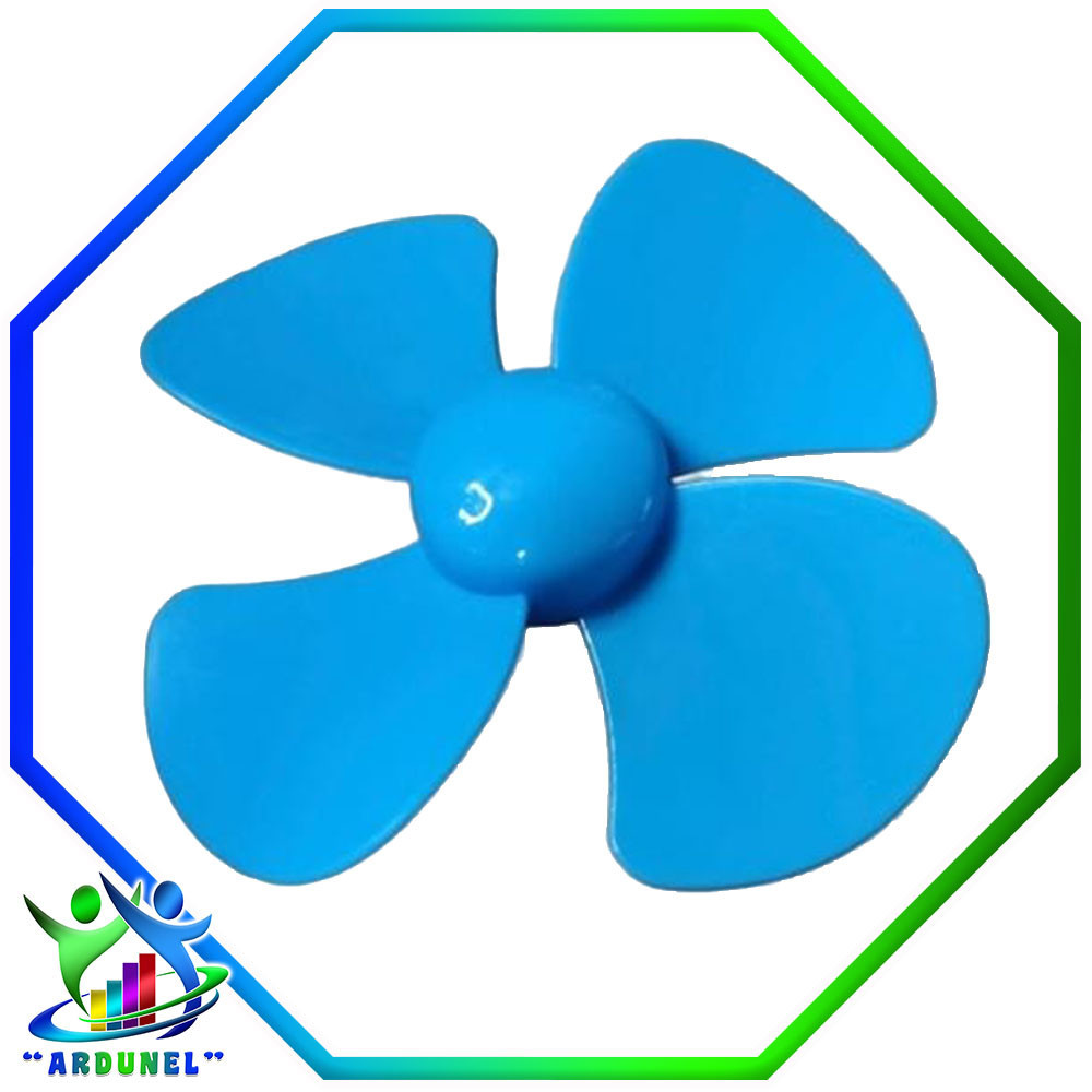HELICE DE  CUATRO CUCHILLAS 100MM (CELESTE)