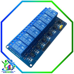 MODULO RELAY DE 6 CANALES 5V CON OPTOACOPLADOR