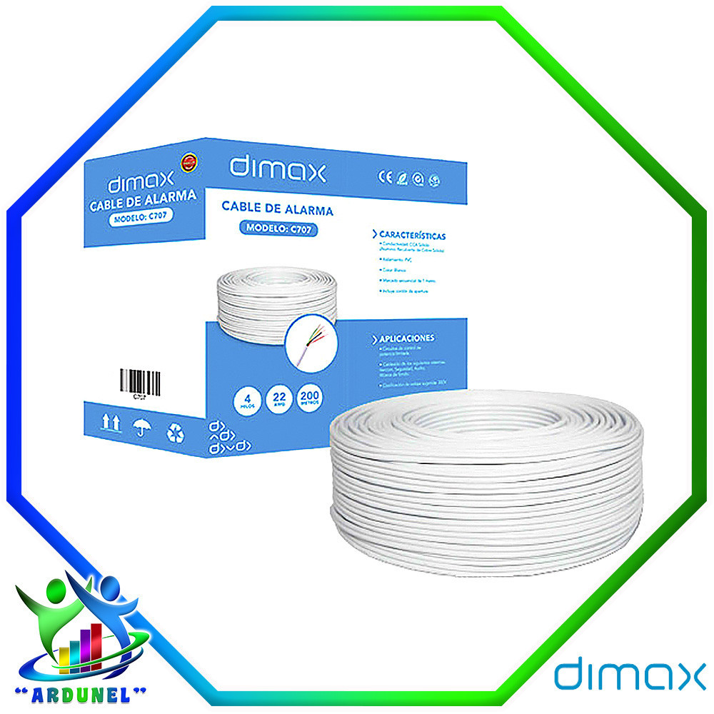CABLE PARA ALARMAS 4HILOS UNIFILAR 22AWG CABLE PARA ALARMAS 4HILOS UNIFILAR 22AWG