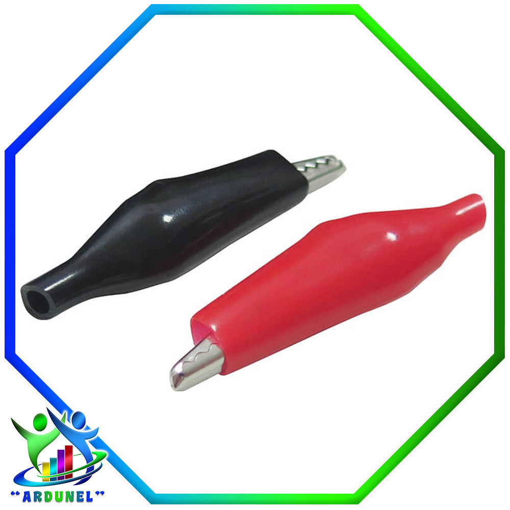 PINZA COCODRILO ROJO Y NEGRO 35MM PINZA COCODRILO ROJO Y NEGRO 35MM