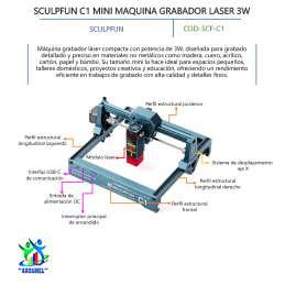 SCULPFUN C1 MINI MAQUINA GRABADOR LASER 3W