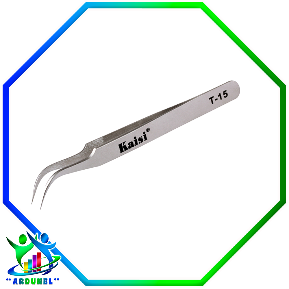 PINZA CURVA ANTIESTATICA DE PRECISION T-15