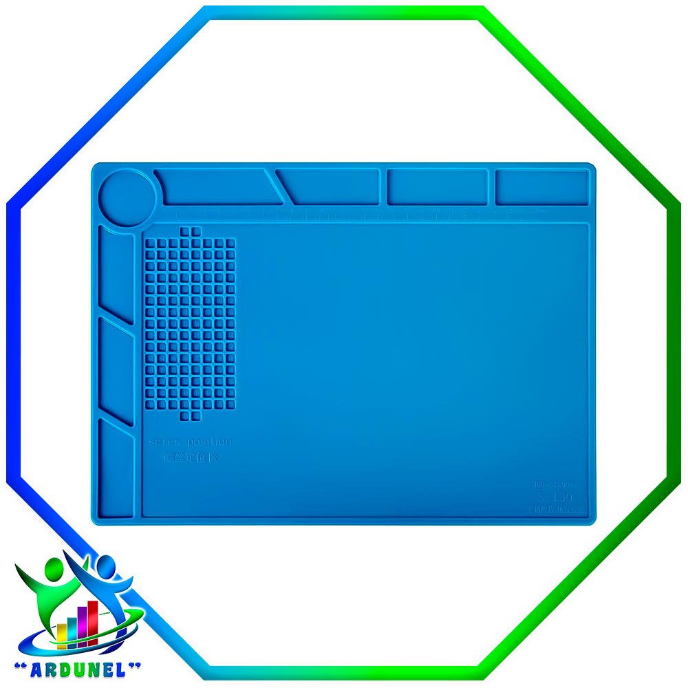 TAPETE DE SILICONA CON AISLAMIENTO PARA SOLDADURA S-130 35 X 25CM