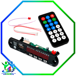 MODULO  REPRODUCTOR 12V  MP3 V3.0  AMPLIFICADOR BLUETOOTH CON CONTROL REMOTO