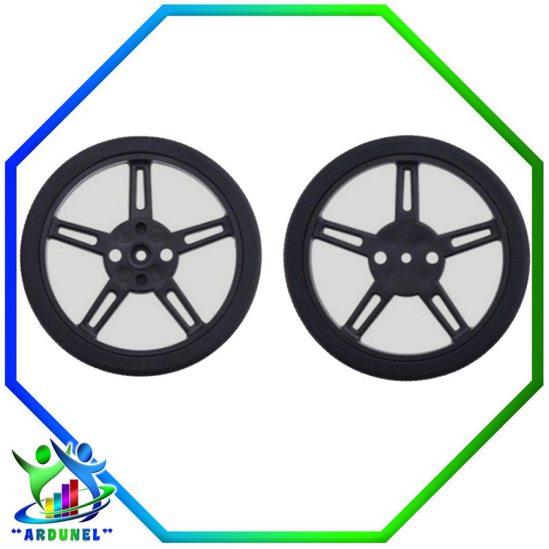 RUEDA POLOLU 60×8MM (PAR) PARA FEETECH FS90R/FT90R (NEGRO) RUEDA POLOLU 60×8MM (PAR) PARA FEETECH FS90R/FT90R (NEGRO)